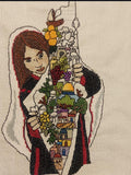 Palestinian Woman with Map Tatreez Wall Hanging