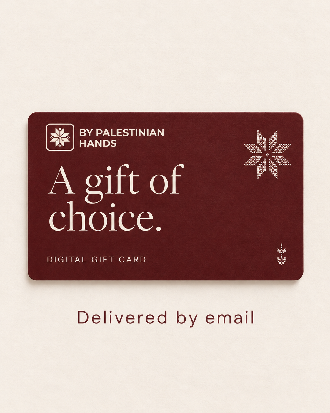 By Palestinian Hands Gift Card