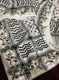 Palestinian Keffiyeh with Olives Border