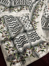 Palestinian Keffiyeh with Olives Border