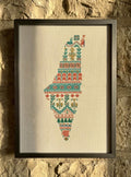 Palestinian Map Tatreez Wall Hanging