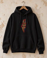 Sudadera con capucha y mapa de motivos palestinos Tatreez - Negro