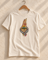Al-Aqsa & Keffiyeh Map Tatreez T-Shirt - Cream