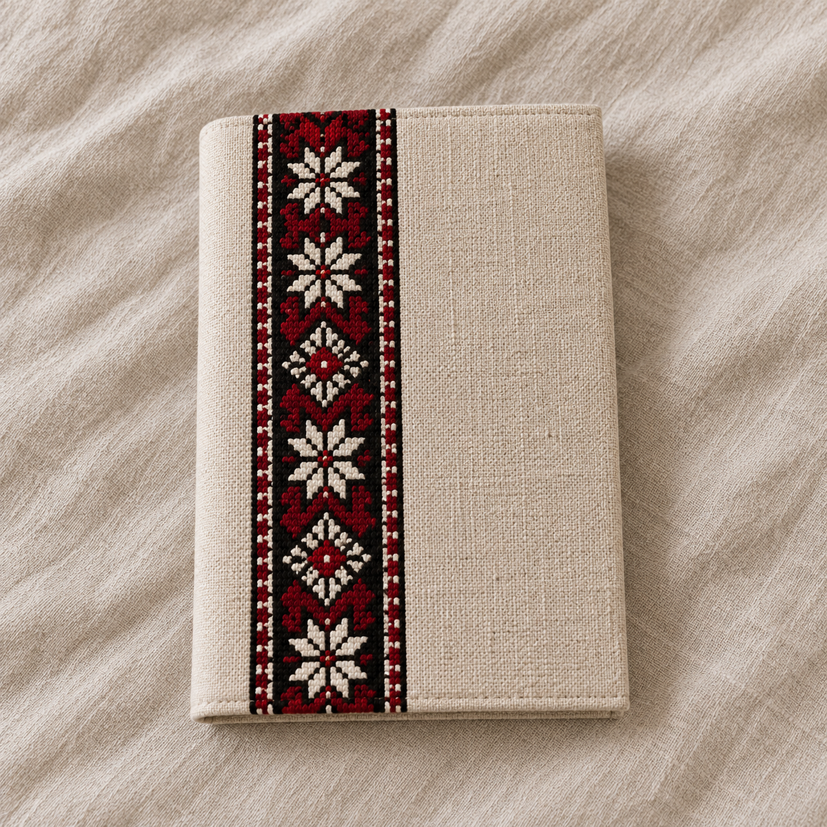 Star Tatreez Book Cover - Natural - product view
