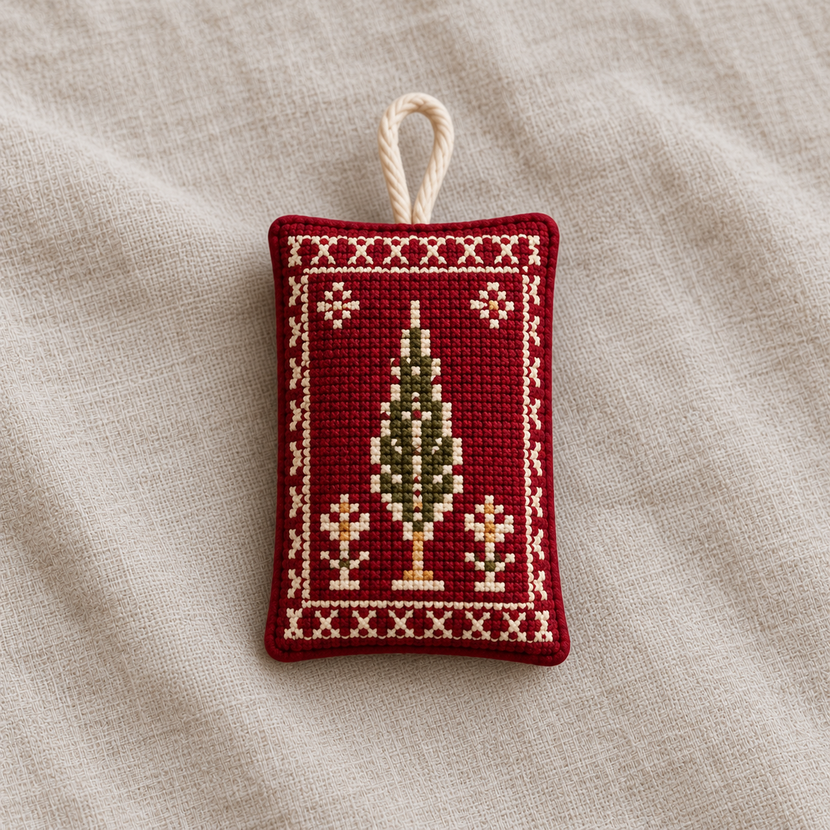 A2 - individual cypress tatreez Christmas decoration