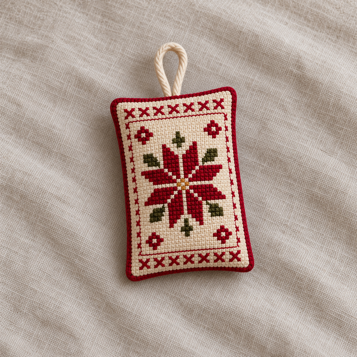 A2 - individual star tatreez Christmas decoration