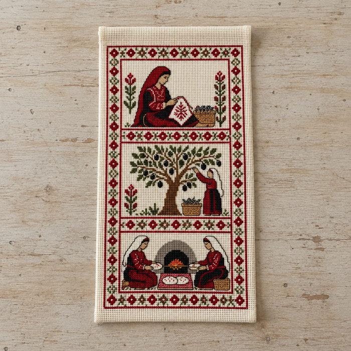 Palestinian Life Tatreez Wall Hanging - unframed product view