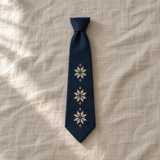 Cravatta Tatreez a tre stelle - Blu navy