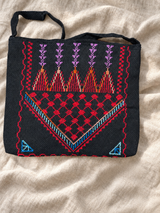 Borsa Five Spires Tatreez - Rosso e Lilla