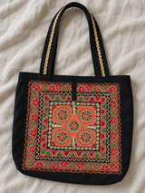 Bolso Tahriri floral - Coral y verde