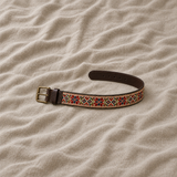 Multicolour Star Tatreez Buckle Belt - Brown