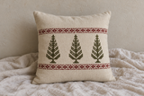 Three Cypress Tatreez Cushion Cover - Cream
